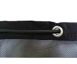 Conteneur - Filets maille fine Filet micro-mailles pour bennes - PES+PVC - Noir - 3,5 x 7m