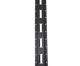 Tout - Hardware noir Rail d’arrimage universel vertical / Rail E-track - 1,5m - Acier - Noir