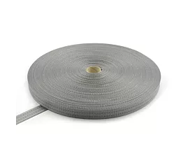 Polyester 35mm Sangle en polyester 35mm - 3000kg - 100m en rouleau (gris avec 2 rayures)