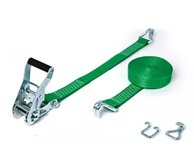 Sangles 35mm - Sur mesure Sangle d’arrimage - 2,5T - 35mm - en 2 pièces - Crochets doigts serrés/ouverts - Personnalisée