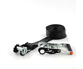Tout - Sangles sur mesure Sangle d’arrimage - 5T - 50mm - en 1 pièce - Tendeur démontable - Noir + Etiquette personnalisée