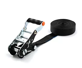 Tout - Sangles noires Sangle d’arrimage - 2,5T - 35mm - en une pièce - tendeur démontable - Noir + étiquette personnalisée