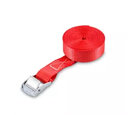 Tout - Sangles 25mm Sangle d’arrimage - 250kg - 4m - 25mm - En 1 pièce - Boucle à came - Rouge - 10pcs
