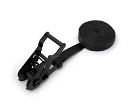 Sangles 25mm - Sur mesure Sangle d’arrimage - 1,2T - 25mm - En 1 pièce - Tendeur à cliquet - Noir + étiquette personnalisée