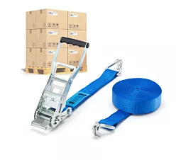 Sangles par palette 50mm Palette de sangles d’arrimage - ERGO 5T - 9m - 50mm - En 2 pièces - STF500 - Bleu - 192pcs